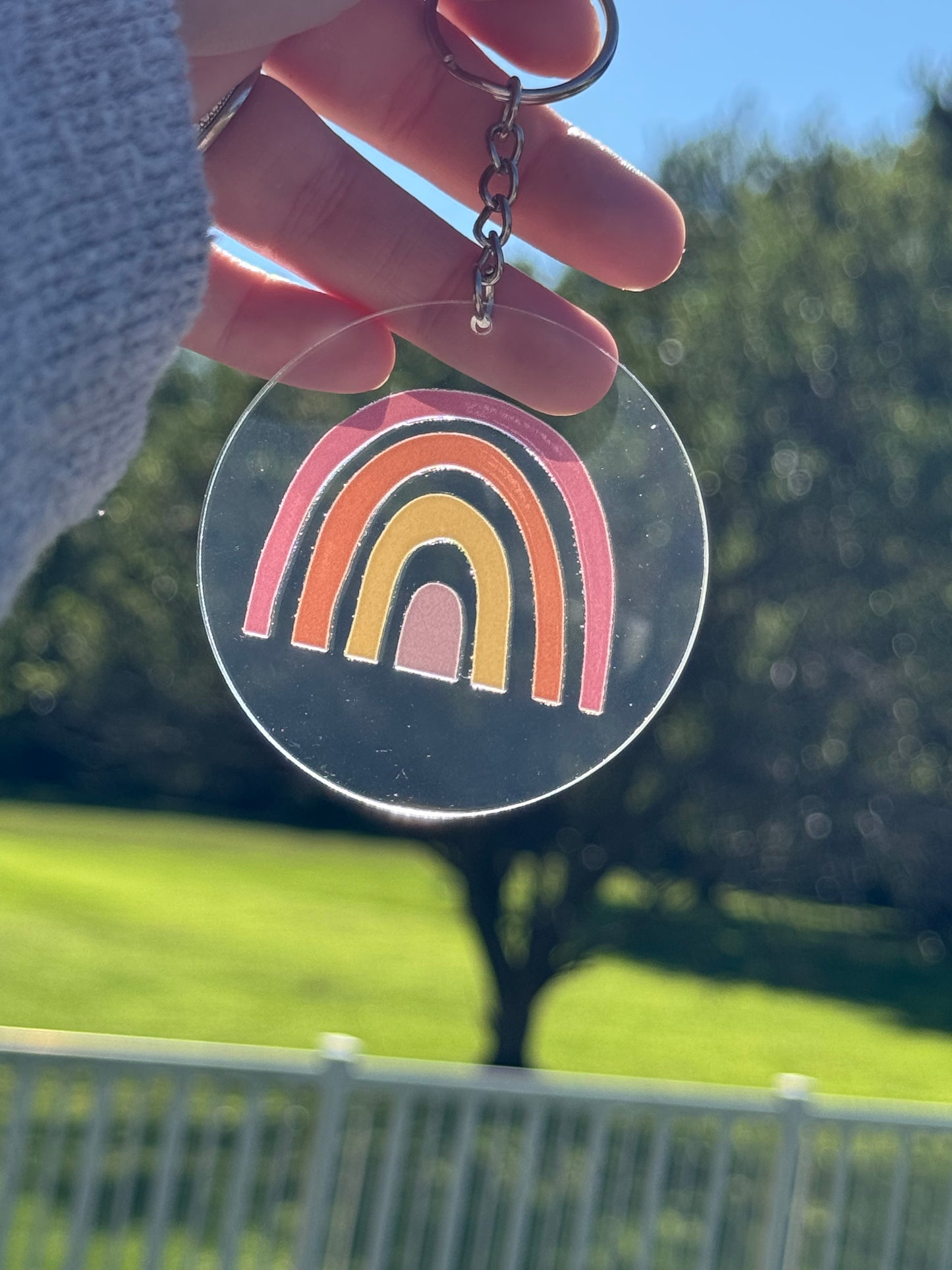 Rainbow Circle Keychain
