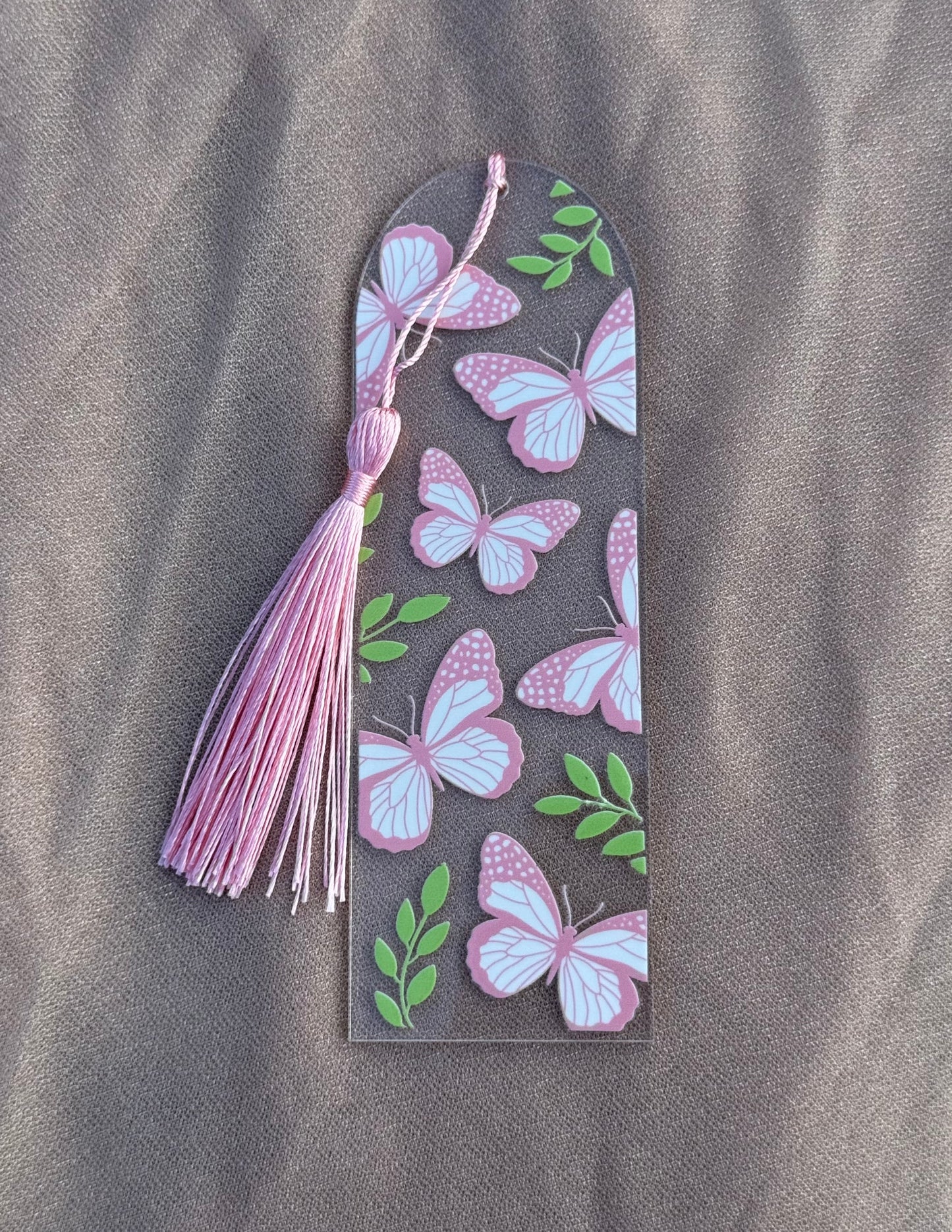 Pink Butterfly Bookmark