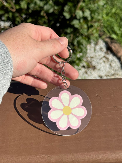 Floral Circle Keychain