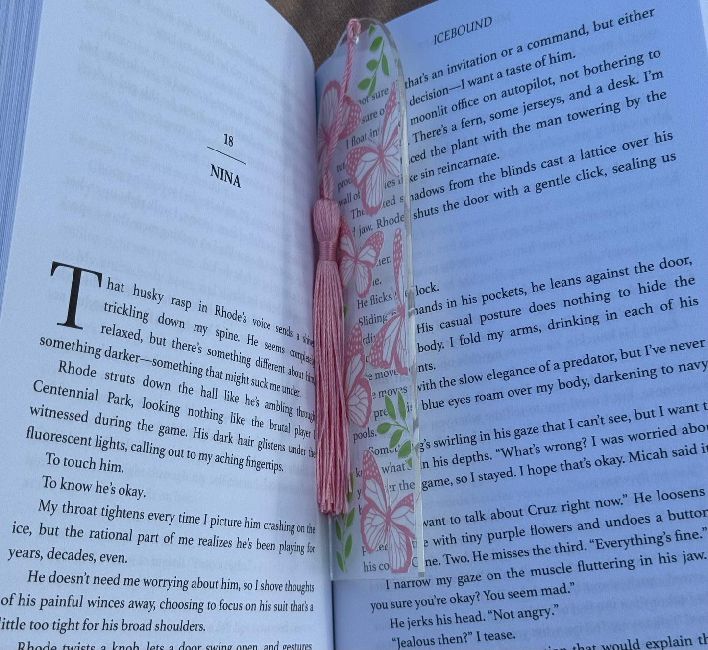 Pink Butterfly Bookmark