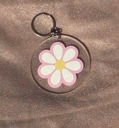 Floral Circle Keychain
