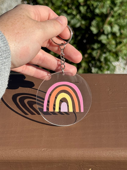 Rainbow Circle Keychain