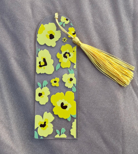 Yellow Floral Bookmark